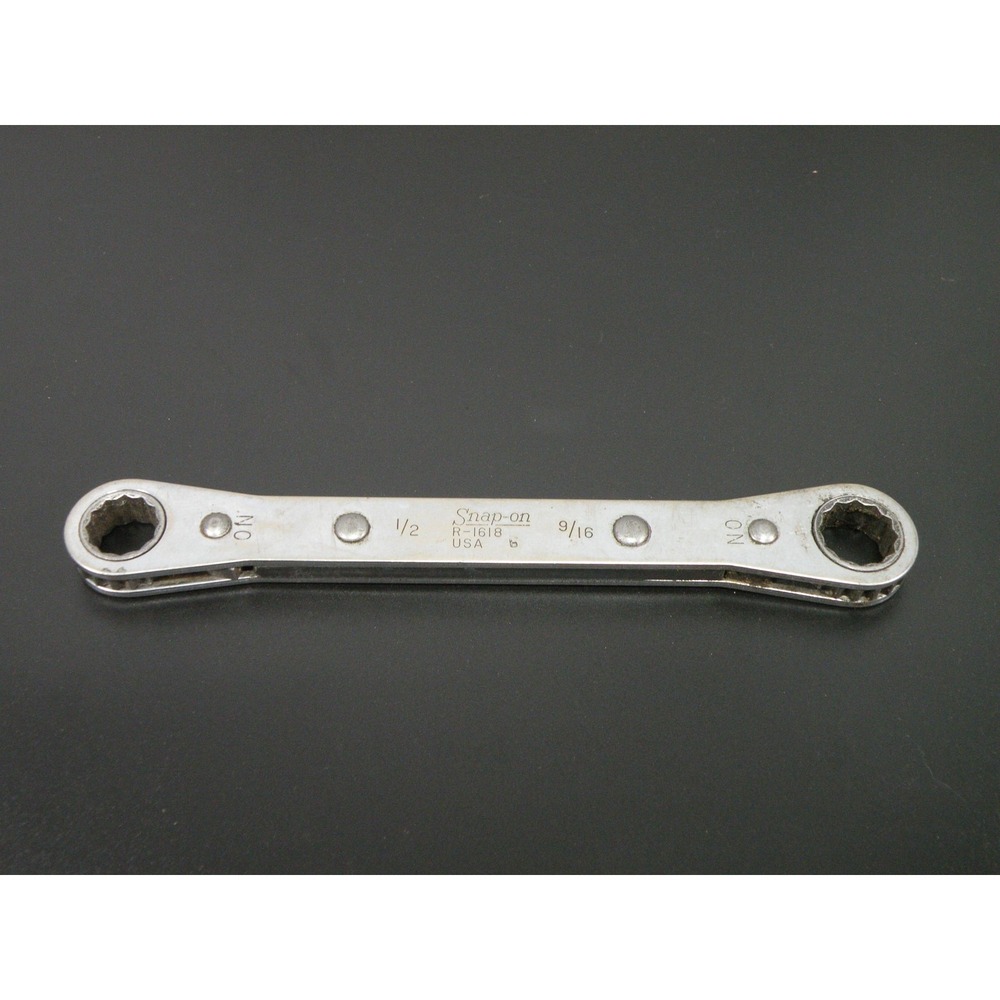 Snap-on R-1618 1/2" x 9/16" Reversible Ratcheting Box End Wrench USA